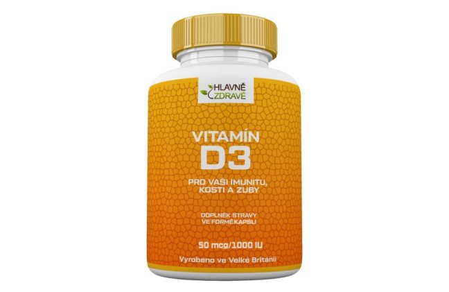 Vitamín D3 gelové kapsle - K2, D3 a K2D3: Vitamín D3 1000 I.U. | 120 kapslí