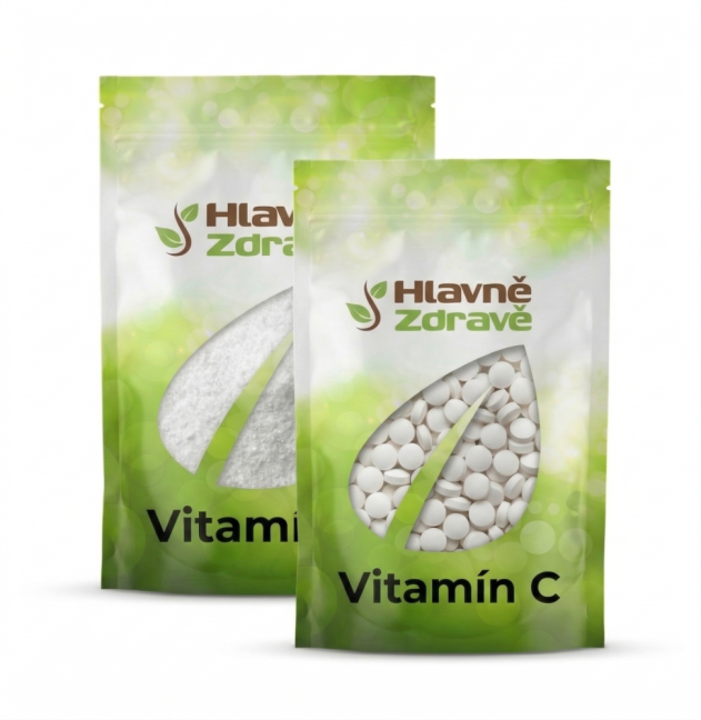 Vitamín c v prášku a vitamín c tablety